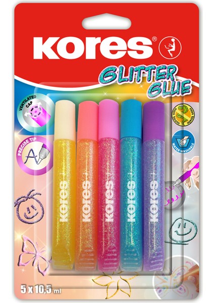 Çok Renkli Yapıştırıcı Glitter Sıvı Yapıştırıcı 5 modelleri