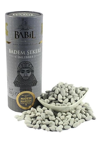 Sütlü Badem Şekeri 800 Gr Silindir Kutu