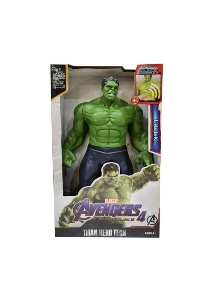 Rugala AVM Hulk Figürü - Sesli Işıklı 30 cm Yeşil Dev Hulk Figürü-Rgl