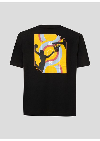 Yuvarlak Yaka Düz Siyah Erkek T-Shirt 311G3RW Authentıc Graphık Tk modelleri