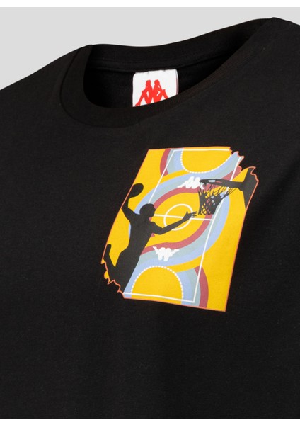 Yuvarlak Yaka Düz Siyah Erkek T-Shirt 311G3RW Authentıc Graphık Tk fırsatları