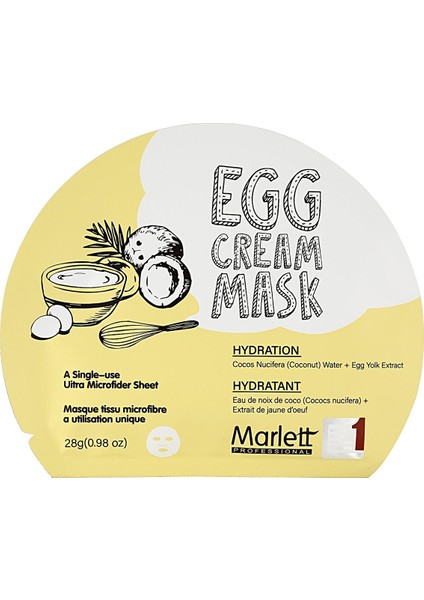 Yumurta Özlü Nemlendirici ve Aydınlatıcı Kağıt Maske & Egg Cream Mask Set