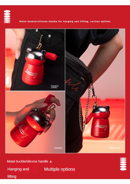 Lovehome 120ML Sevimli Küçük Ayı Su Şişesi - Kırmızı (Yurt Dışından) modelleri