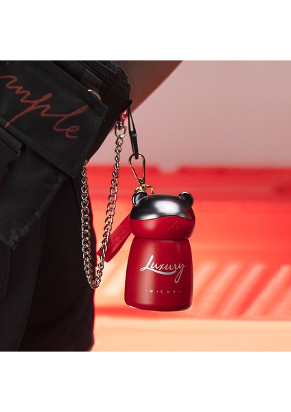 Lovehome 120ML Sevimli Küçük Ayı Su Şişesi - Kırmızı (Yurt Dışından) indirimleri