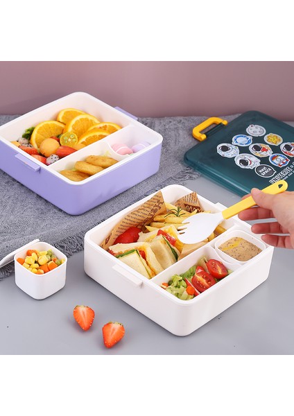 Lovehome Taşınabilir Öğrenci Bölünmüş Yemek Saklama Kabı - Beyaz (Yurt Dışından) fiyatları