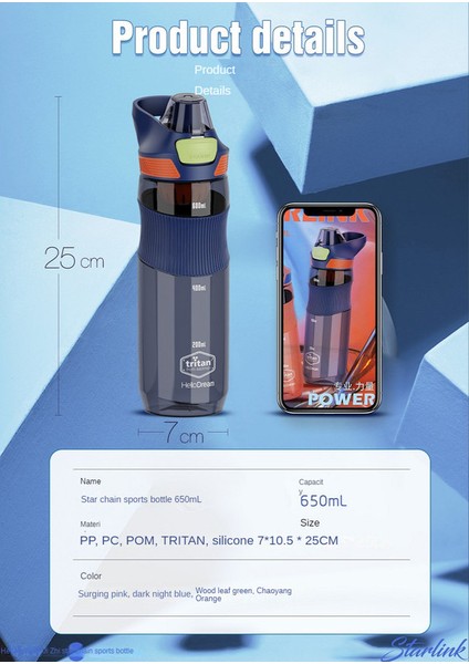 Lovehome 650ML Su Matarası - Turuncu (Yurt Dışından) modelleri