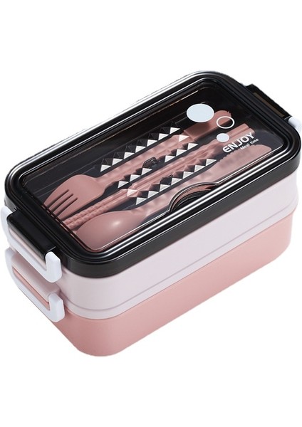 Lovehome Taşınabilir Büyük Kapasiteli Çift Katmanlı Yalıtımlı Yemek Saklama Kabı - Pembe (Yurt Dışından)