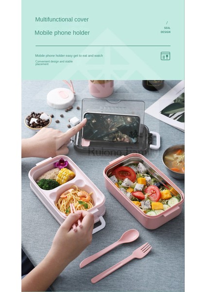 Lovehome Taşınabilir Büyük Kapasiteli Çift Katmanlı Yalıtımlı Yemek Saklama Kabı - Pembe (Yurt Dışından) fırsatları