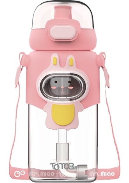 Lovehome 600ML Figürlü Su Matarası - Pembe (Yurt Dışından)