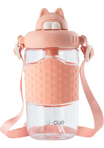 Lovehome 480ML Figürlü Su Matarası - Pembe (Yurt Dışından)