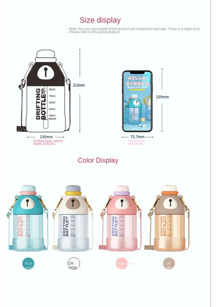 Lovehome 1050ML Figürlü Su Matarası - Mavi (Yurt Dışından) indirimleri