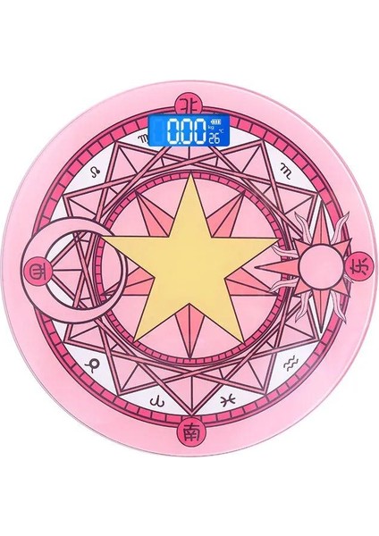 Karikatür Desenli LED Tartı - Pembe (Yurt Dışından)