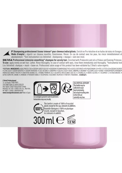 Liss Unlimited Smoothing Shampoo 300 ml