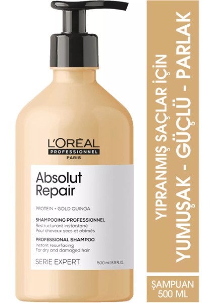 Absolut Repair Yıpranmış Saçlar Için Onarıcı Şampuan 500 ml