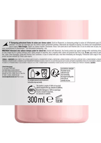 Vitamino Color Renk Koruyucu Şampuan 300 ml