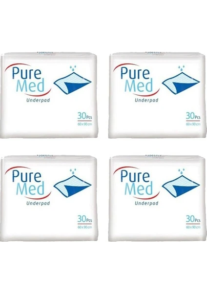 Pure Med  Sermeli Bez (Hasta Alt Bezi) 60 Cm*90 Cm 30lu 4 Lü Paket