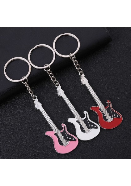 2 Adet Yaratıcı Gitar Keychain Metal Müzik Anahtarlık (Yurt Dışından)
