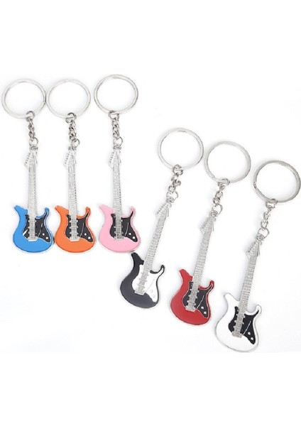 2 Adet Yaratıcı Gitar Keychain Metal Müzik Anahtarlık (Yurt Dışından)