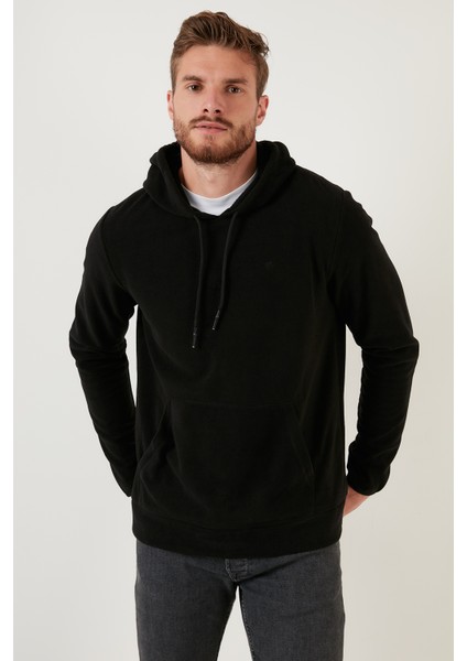 Slim Fit Kanguru Cepli Kapüşonlu Polar Erkek Polar 5906032