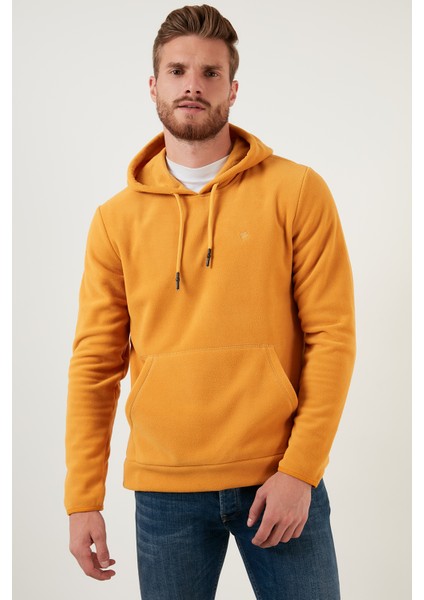 Slim Fit Kanguru Cepli Kapüşonlu Polar Erkek Polar 5906032