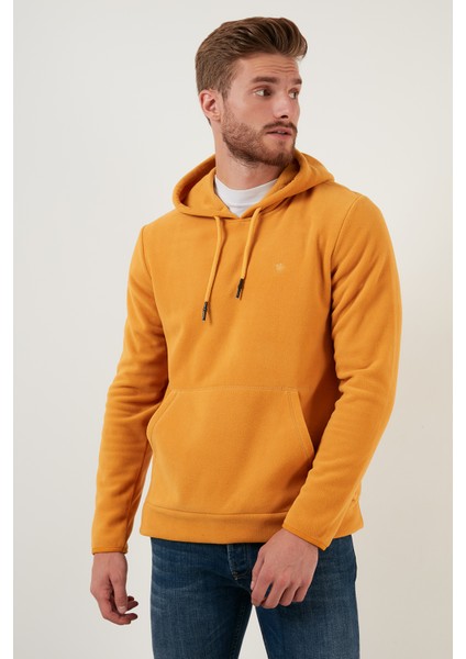 Slim Fit Kanguru Cepli Kapüşonlu Polar Erkek Polar 5906032