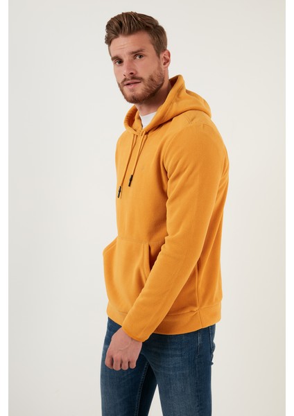 Slim Fit Kanguru Cepli Kapüşonlu Polar Erkek Polar 5906032