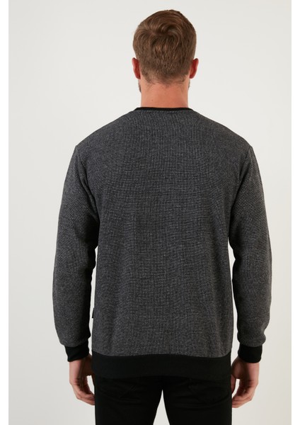 Slim Fit Bisiklet Yaka Pamuklu Kazak Erkek Kazak 456201 fırsatları