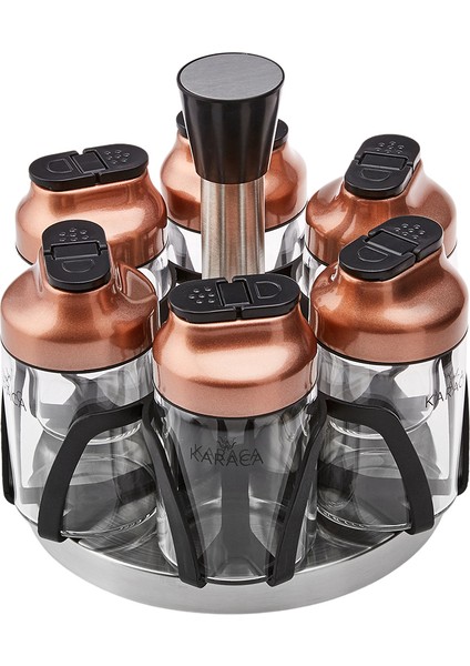 Dimple Cooper 7 Parça Cam Baharat Takımı fiyatları