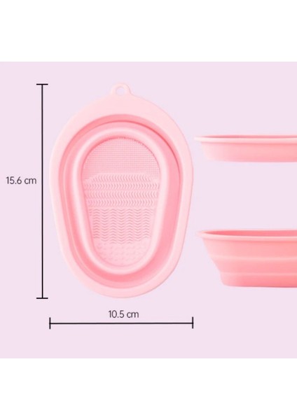 Makyaj Fırçası ve Makyaj Süngeri Yıkama Kabı Pembe indirimleri