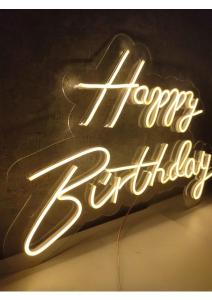 Happy Birthday Doğum Günü Neon Yazı Tabela Dekoratif Işık Organizasyon Arka Plan Aydınlatma Neon fırsatları