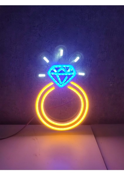 Yüzük Neon LED Tabela