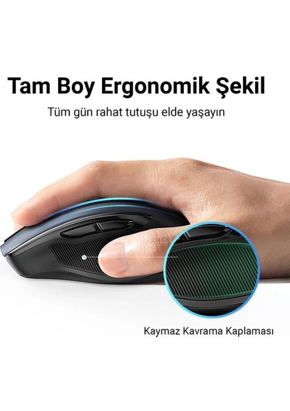 4000DPI Ergonomik Sessiz Kablosuz Optik Mouse