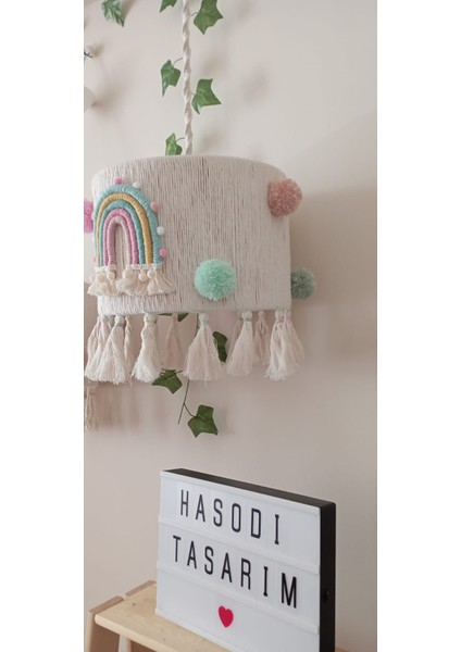 Makrome Gökkuşağı Avize Çocuk Odası fiyatları