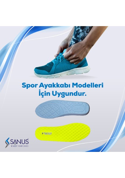 M900 Visco Memory Foam Anatomik Unisex Fosforlu Sarı Tabanlık