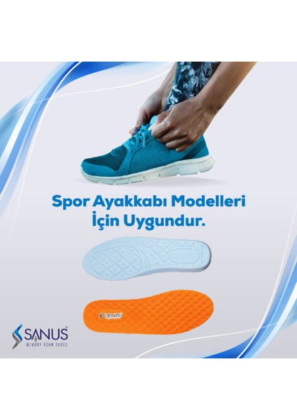 M900 Visco Memory Foam Anatomik Unisex Fosforlu Turuncu Tabanlık