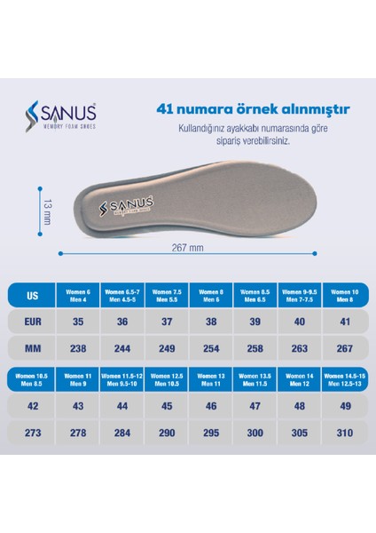 M300 Visco Memory Foam Günlük Unisex Gri Tabanlık