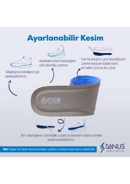 100 Model Visco Memory Foam Spor Unisex Gri Tabanlık