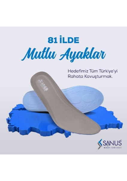 100 Model Visco Memory Foam Spor Unisex Gri Tabanlık