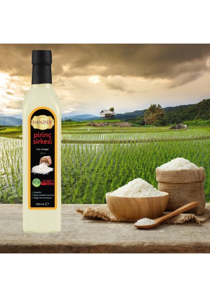 Pirinç Sirkesi 500 ml x 6 Adet Doğal Fermantasyon İçilebilir Katkısız Cam Şişe modelleri