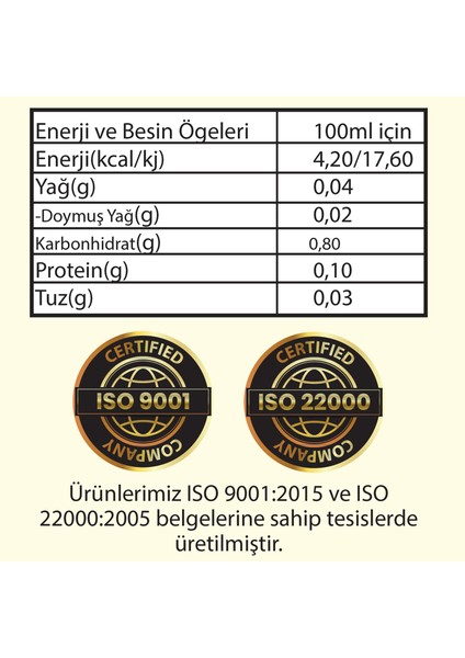 Limon Sirkesi 500 ml Doğal Fermantasyon İçilebilir Katkısız Cam Şişe