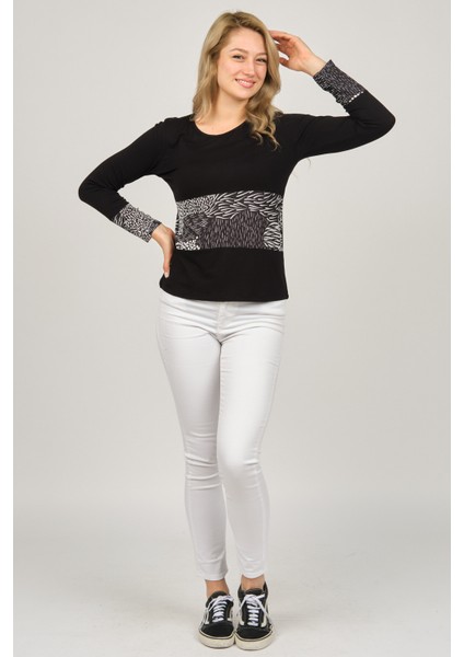 Kadın Uzun Kollu Penye Bluz 6699448 Siyah fiyatları