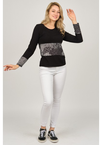 Kadın Uzun Kollu Penye Bluz 6699448 Siyah fırsatları