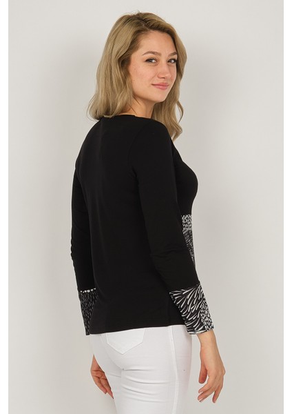Kadın Uzun Kollu Penye Bluz 6699448 Siyah indirimleri