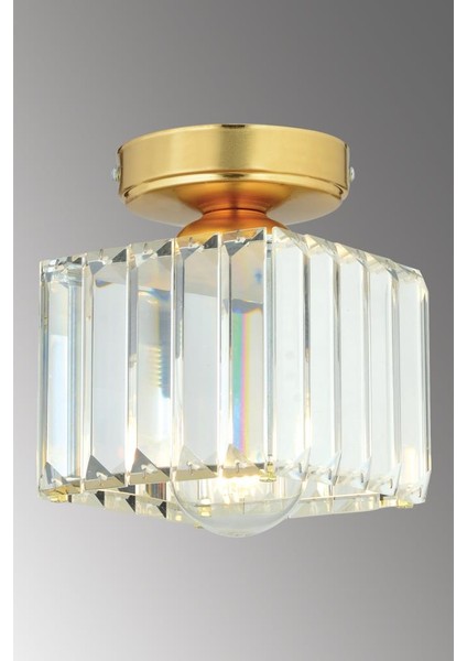 Istanbul Avize Plafonyer Tavan Gold K-10 Kristal Taşlı Avize
