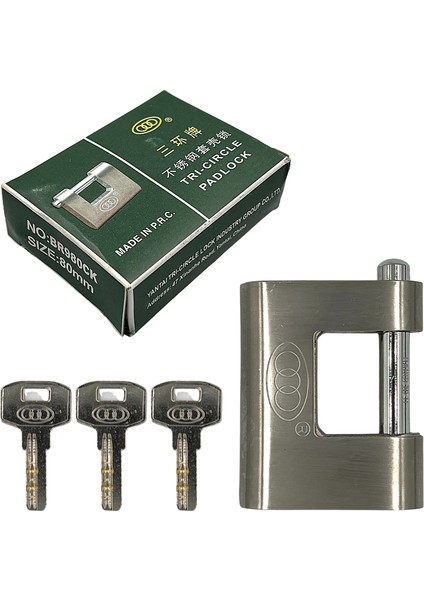 Padlock Asma Kilit Çelik Takviyeli Yatay Krom 65 mm fırsatları