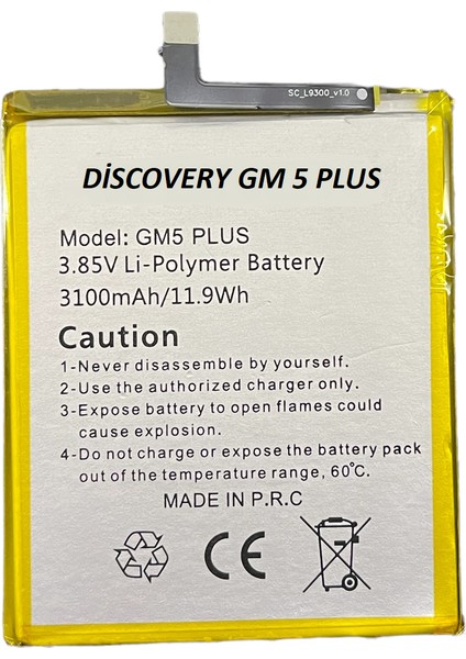 General Mobile Gm 5 Plus Batarya Yüksek Kapasite