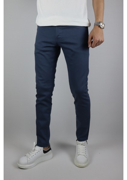 Erkek, Slim-Fit Gabardin Pantolon