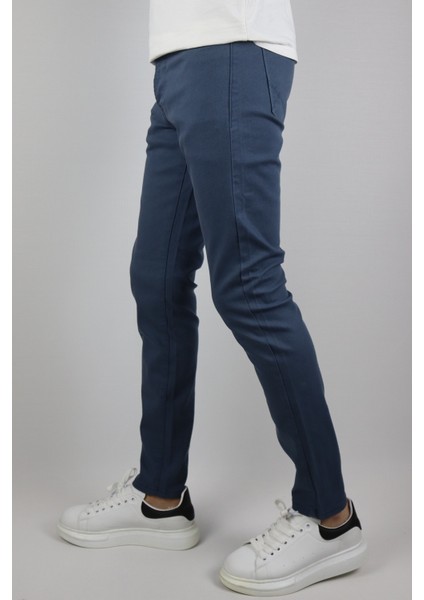 Erkek, Slim-Fit Gabardin Pantolon