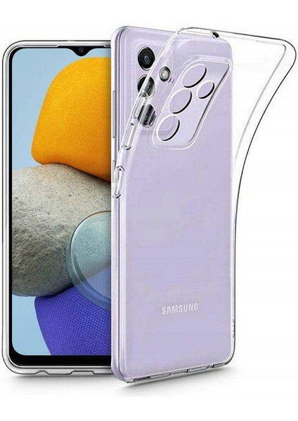 Caseworld Samsung Galaxy M23 Kapak Kamera Korumalı Şeffaf Silikon Kılıf
