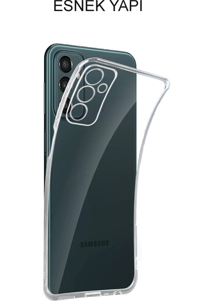 Samsung Galaxy M23 Kapak Kamera Korumalı Şeffaf Silikon Kılıf modelleri
